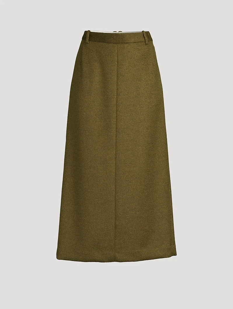 Luun Virgin Wool And Alpaca Midi Skirt