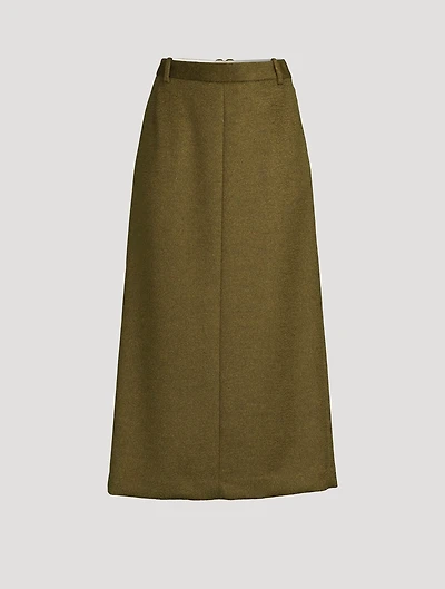 Luun Virgin Wool And Alpaca Midi Skirt