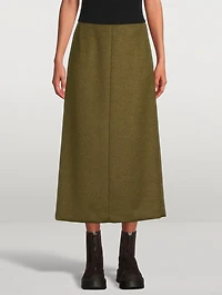 Luun Virgin Wool And Alpaca Midi Skirt