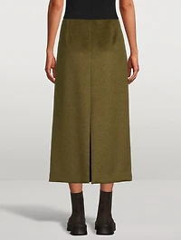 Luun Virgin Wool And Alpaca Midi Skirt
