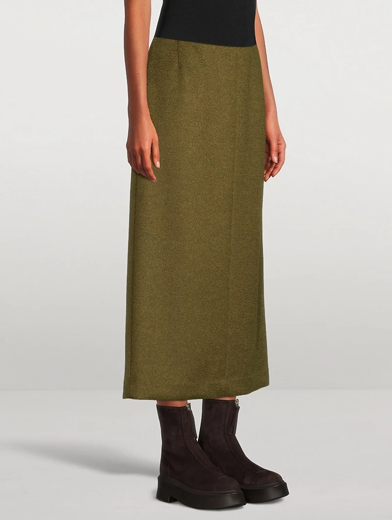 Luun Virgin Wool And Alpaca Midi Skirt