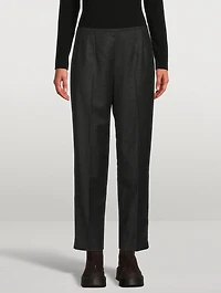 Tezza Virgin Wool Flannel Trousers