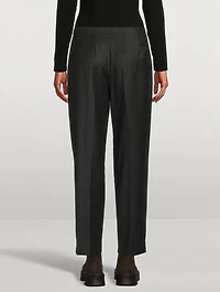 Tezza Virgin Wool Flannel Trousers