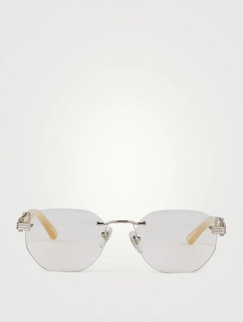 VF Buff Drill Mount Rectangular Clear Sunglasses