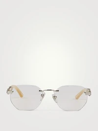 VF Buff Drill Mount Rectangular Clear Sunglasses