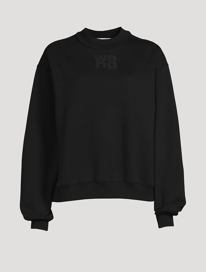 Terry Crewneck Sweatshirt With Puff Paint Logo