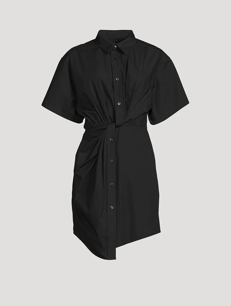 Twisted Placket Mini Dress
