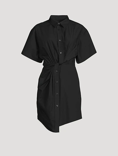 Twisted Placket Mini Dress