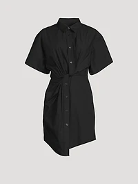 Twisted Placket Mini Dress