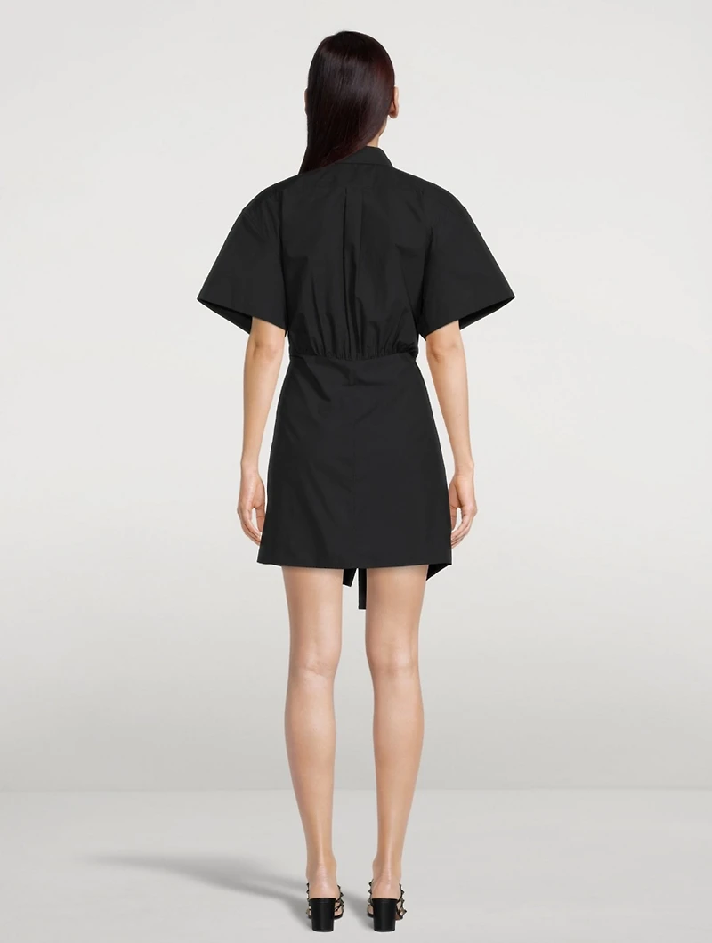 Twisted Placket Mini Dress