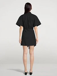 Twisted Placket Mini Dress
