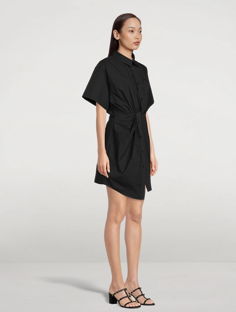Twisted Placket Mini Dress