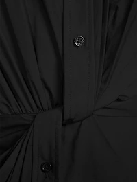 Twisted Placket Mini Dress