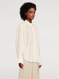 Mila Relaxed Balloon-Sleeve Shirt