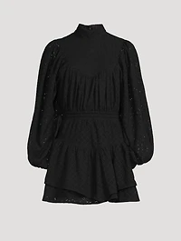 Poppy Cotton Balloon-Sleeve Mini Dress