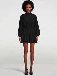 Poppy Cotton Balloon-Sleeve Mini Dress