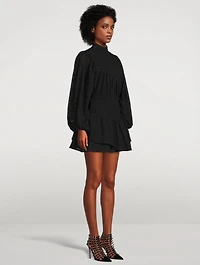 Poppy Cotton Balloon-Sleeve Mini Dress
