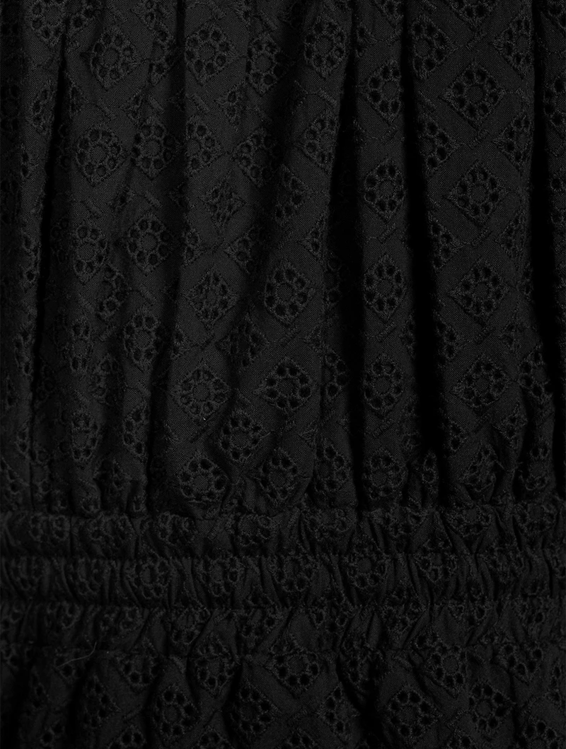Poppy Cotton Balloon-Sleeve Mini Dress