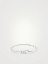 9g Cable Bracelet With Pyramid Guilloché Clasp