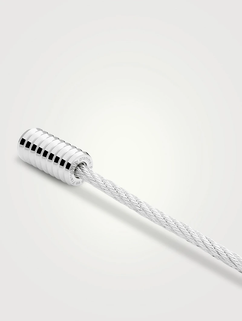 9g Cable Bracelet With Vertical Guilloché Clasp
