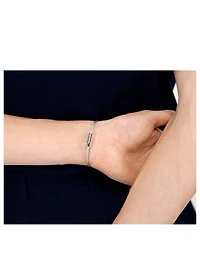9g Cable Bracelet With Vertical Guilloché Clasp