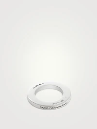 2.5g Polished And Brushed Sterling Silver Round Pendant Necklace