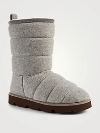 Cashmere Mid-Calf Boots With Monili