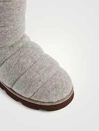 Cashmere Mid-Calf Boots With Monili