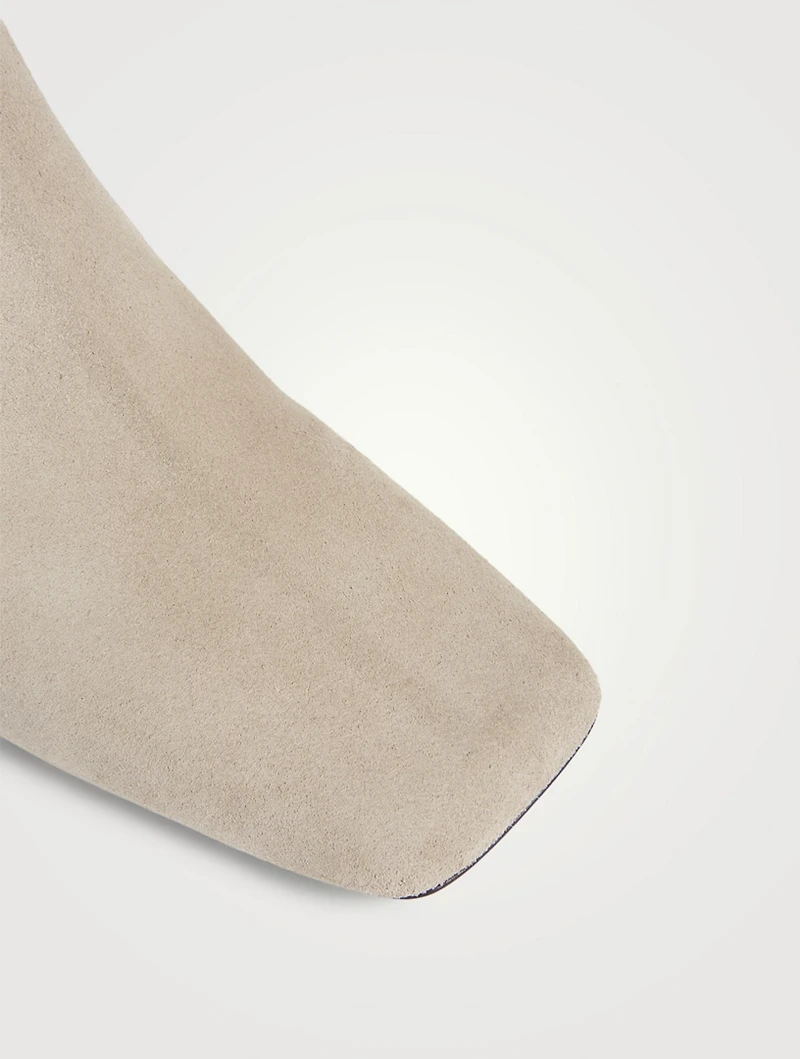 Suede Ankle Boots With Monili