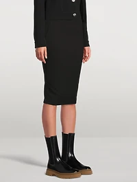 Leather Mid-Calf Chelsea Boots With Monili