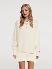 Hailey Cotton And Wool Polo Sweater