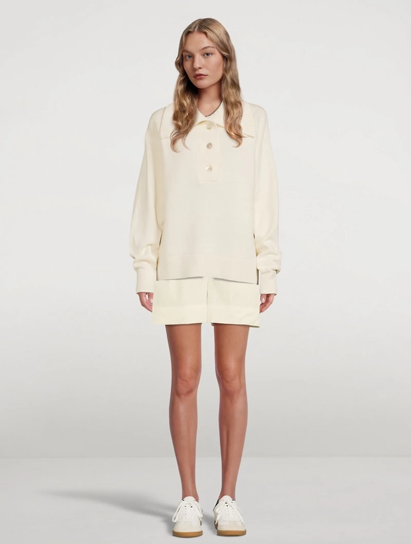 Hailey Cotton And Wool Polo Sweater