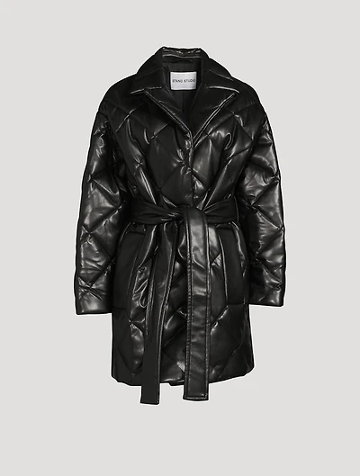 Maxim Faux Leather Padded Jacket