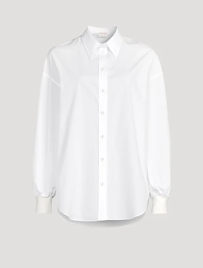 Cotton Cocoon-Sleeve Shirt