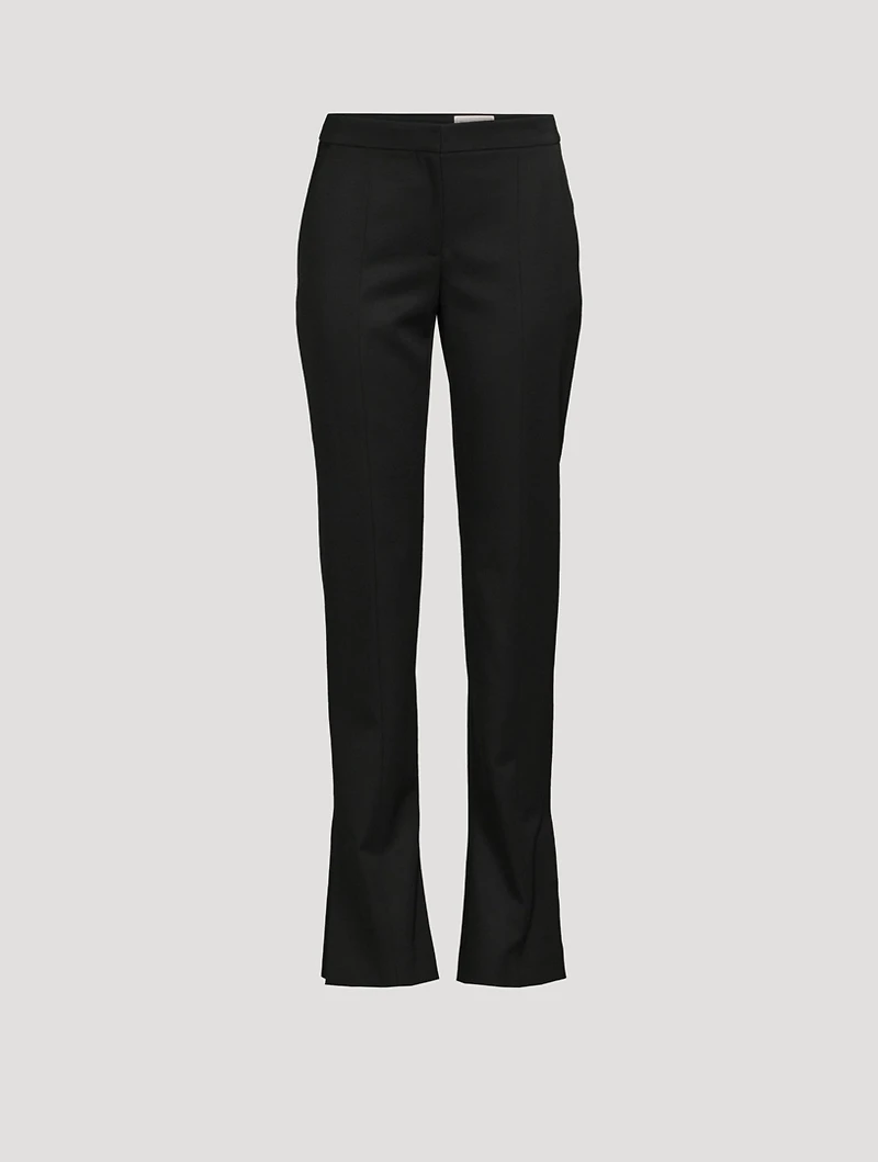 Slashed Long Cigarette Pants