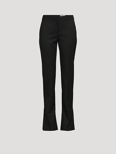 Slashed Long Cigarette Pants