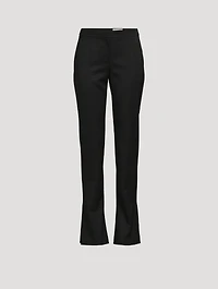 Slashed Long Cigarette Pants