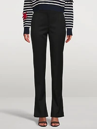 Slashed Long Cigarette Pants
