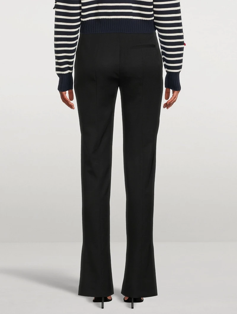 Slashed Long Cigarette Pants
