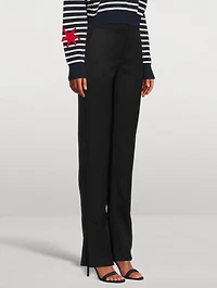 Slashed Long Cigarette Pants