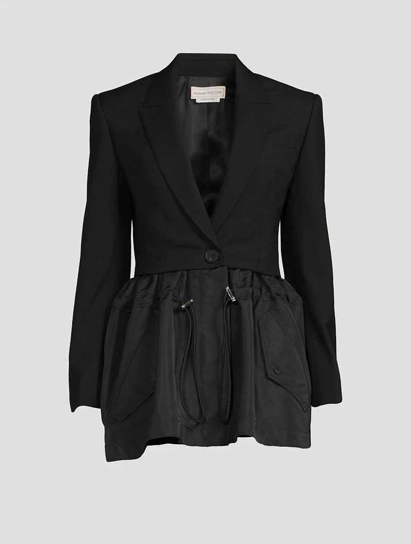 Hybrid Parka Peplum Jacket