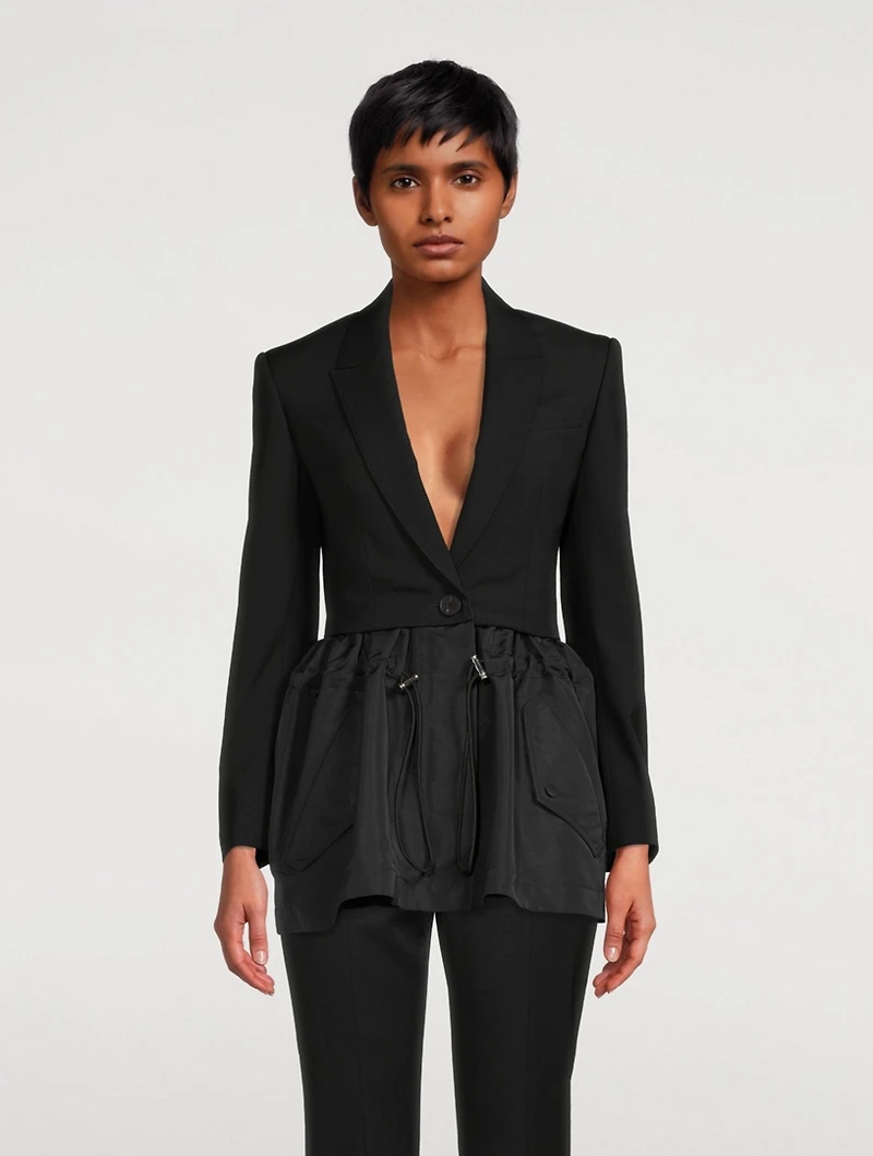 Hybrid Parka Peplum Jacket