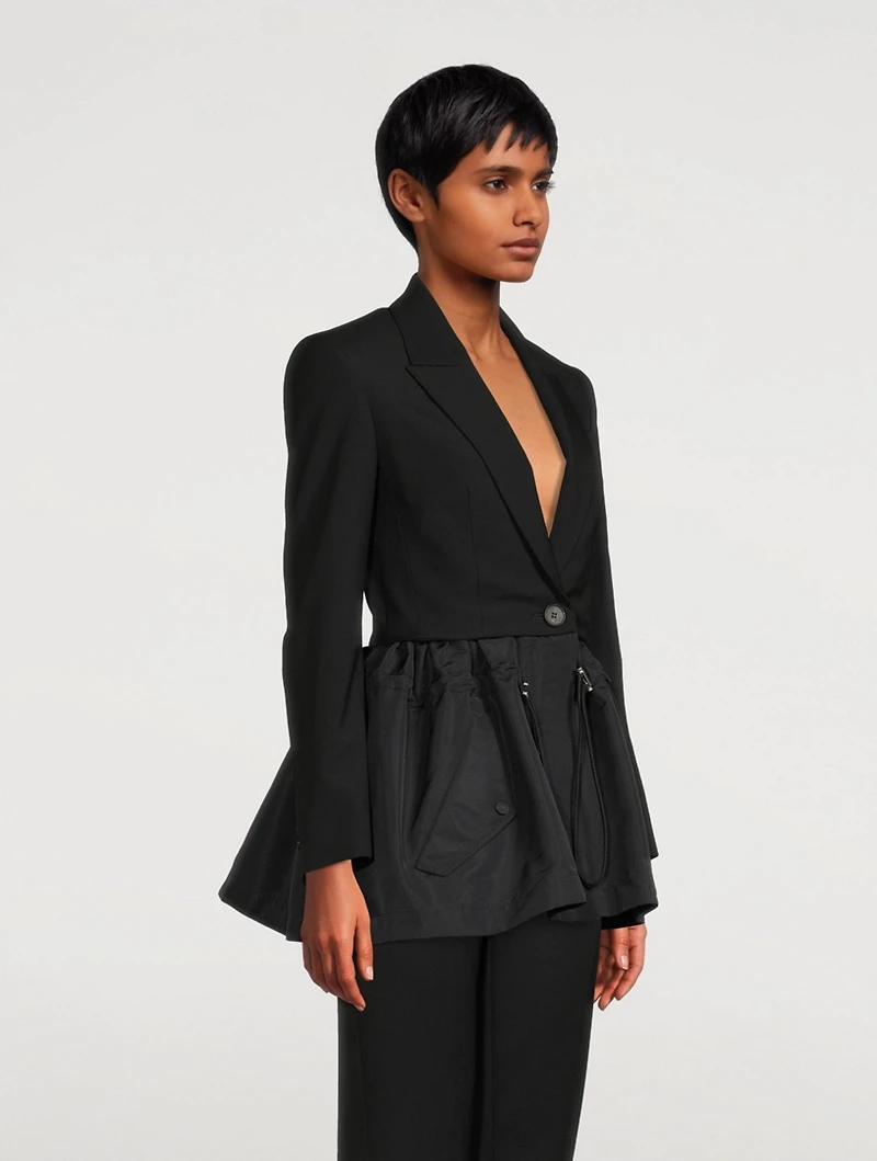 Hybrid Parka Peplum Jacket