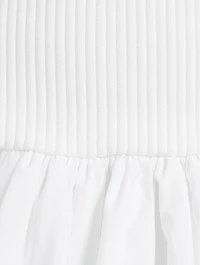 Hybrid Gathered Midi Skirt
