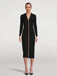 Zippered Midi Dress