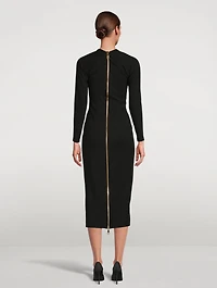 Zippered Midi Dress
