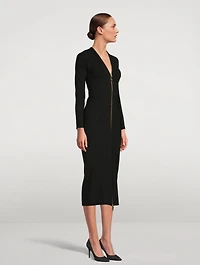 Zippered Midi Dress