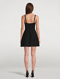 Wool Gabardine Bustier Dress