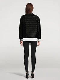 Quilted Jacket With Houndstooth Detail