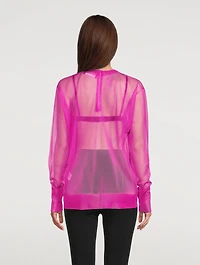 Sheer Crewneck Sweater